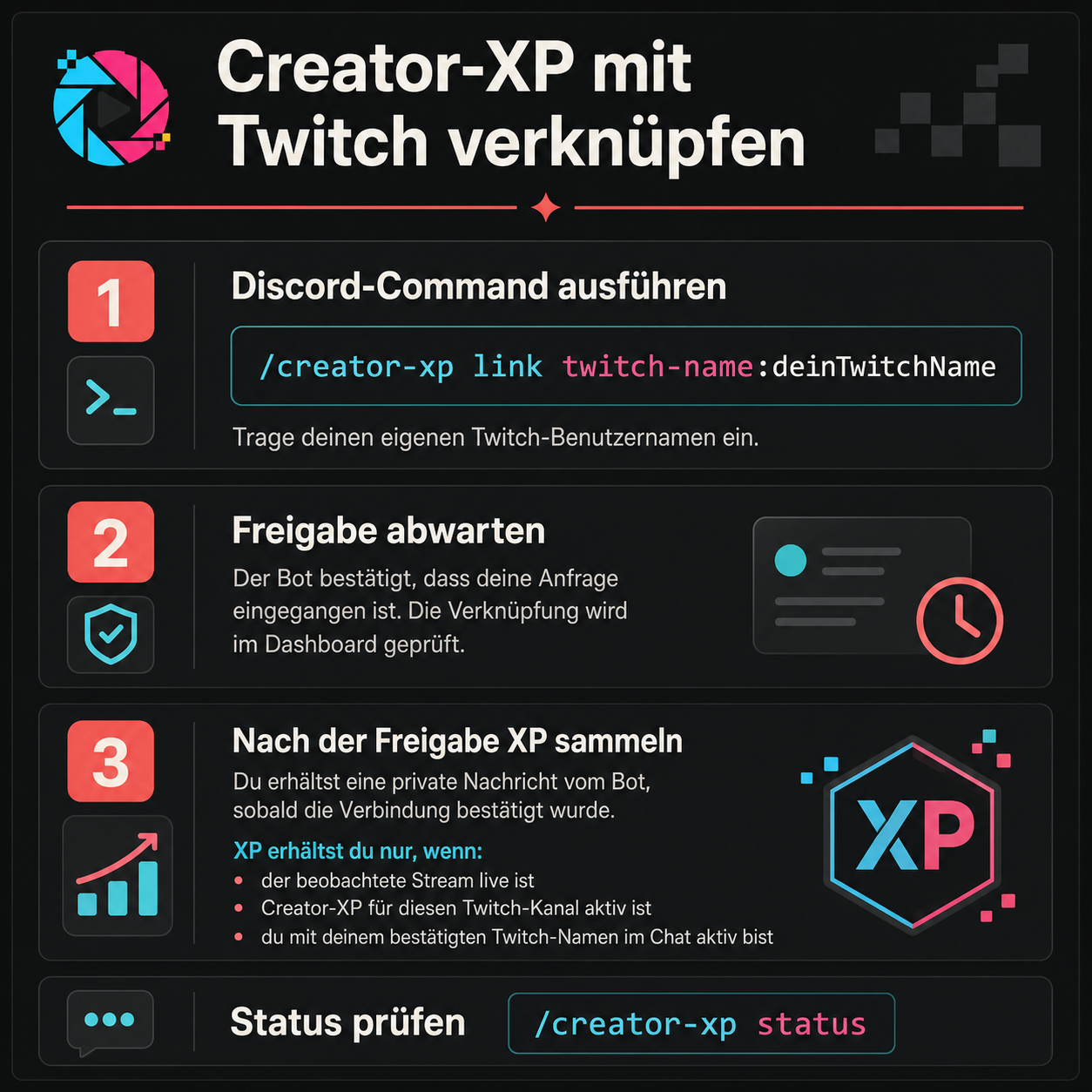 Schritt-für-Schritt-Anleitung zur Creator-XP-Verknüpfung mit Twitch